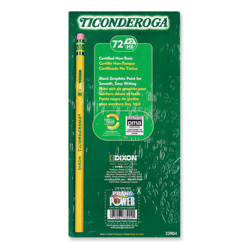 Pencils, HB (#2), Black Lead, Yellow Barrel, 72/Pack