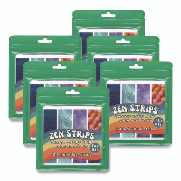 Zen Strips, Sandy Gradient Classpack, Assorted Colors, 24/Set, 6 Sets/Carton