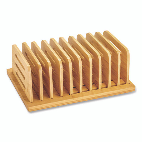 Bamboo Large File Sorter, 9 Sections, A6/A7/A8/A9/Legal/Letter/Tabloid Size Files, 14.09 x 10.04 x 3.82, Brown