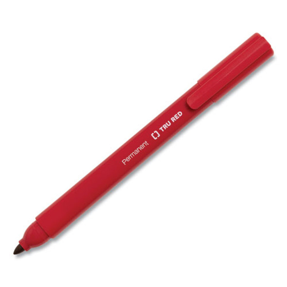 Permanent Marker, Pen-Style, Fine Bullet Tip, Assorted Colors, 12/Pack