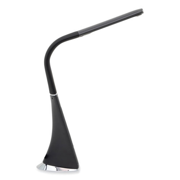 LRD Task Lamp with Digital Display, Gooseneck, 16" High, Black
