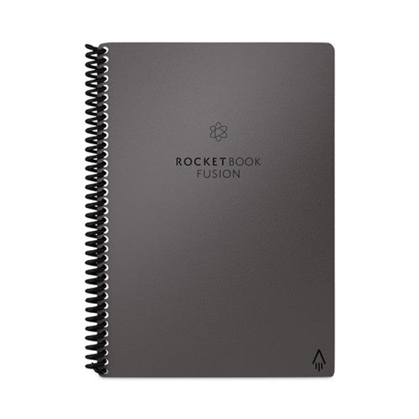 Fusion Smart Notebook, Seven Assorted Page Formats, Gray Cover, (21) 8.8 x 6 Sheets
