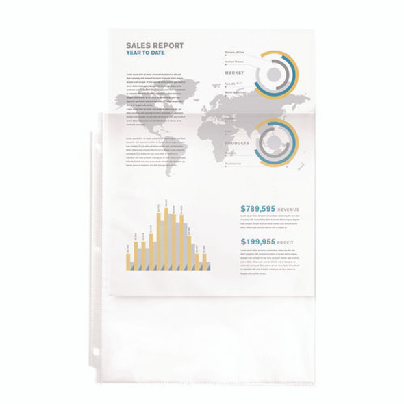 Top-Load Sheet Protector, Economy Gauge, Letter, Semi-Clear, 50/Box