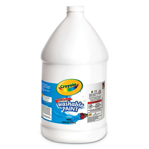 Washable Paint, White, 1 gal Bottle