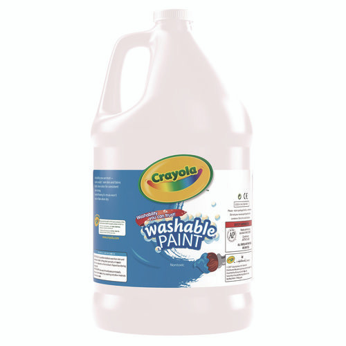 Washable Paint, White, 1 gal Bottle