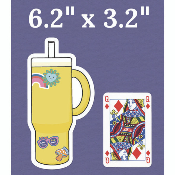 Assorted Colorful Cut-Outs, 36-Piece Set, We Stick Together: Cups + Water Bottles, 5.8" x 8", Multicolor