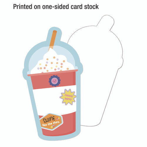 Assorted Colorful Cut-Outs, 36-Piece Set, We Stick Together: Cups + Water Bottles, 5.8" x 8", Multicolor