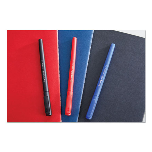 Write Bros. Grip Ballpoint Pen, Stick, Medium 1 mm, Blue Ink, Blue Barrel, Dozen