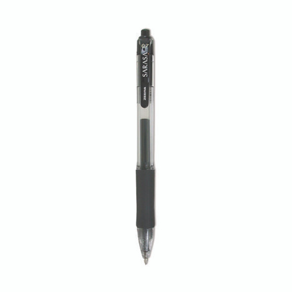 Sarasa Dry Gel X20 Gel Pen, Retractable, Medium 0.7 mm, Black Ink, Clear/Black Barrel, 36/Pack