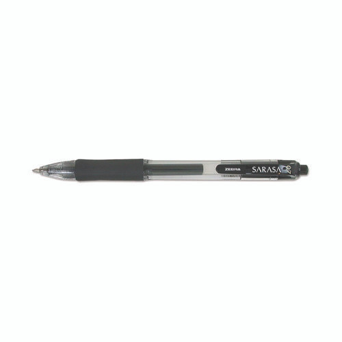 Sarasa Dry Gel X20 Gel Pen, Retractable, Medium 0.7 mm, Black Ink, Clear/Black Barrel, 36/Pack