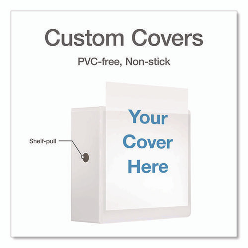 XtraLife ClearVue Non-Stick Slant-D Ring Binder, 3 Rings, 5" Capacity, 11 x 8.5, White