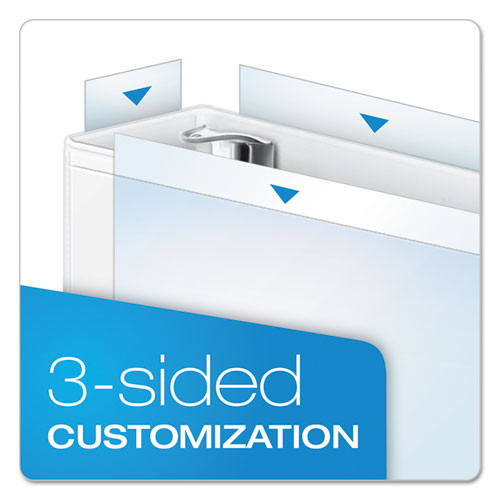 ExpressLoad ClearVue Locking D-Ring Binder, 3 Rings, 2" Capacity, 11 x 8.5, White
