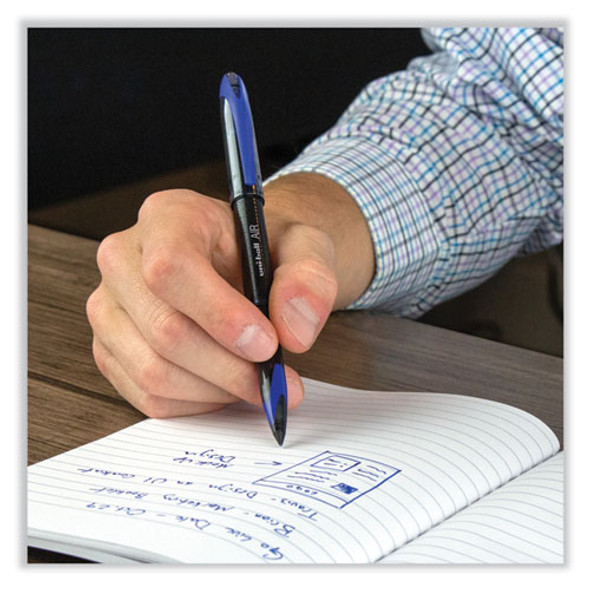 AIR Porous Rollerball Pen, Stick, Medium 0.7 mm, Blue Ink, Black/Blue Barrel, Dozen AIR Porous Rollerball Pen, Stick, Medium 0.7 mm, Blue Ink, Black/Blue Barrel, Dozen