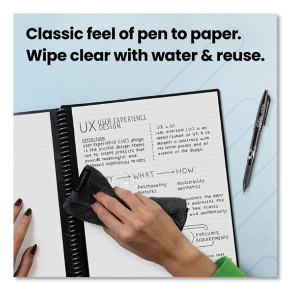 Core Smart Notebook, Wide/Legal Rule, Black Cover, (18) 8.8 x 6 Sheets