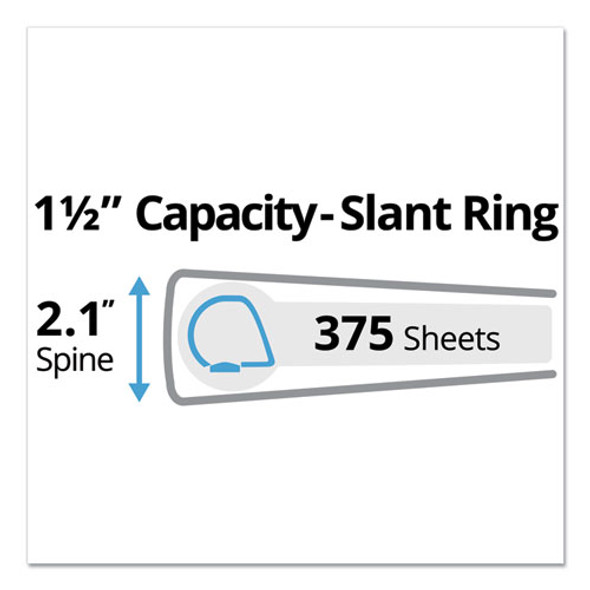 Durable Non-View Binder with DuraHinge and Slant Rings, 3 Rings, 1.5" Capacity, 11 x 8.5, Green
