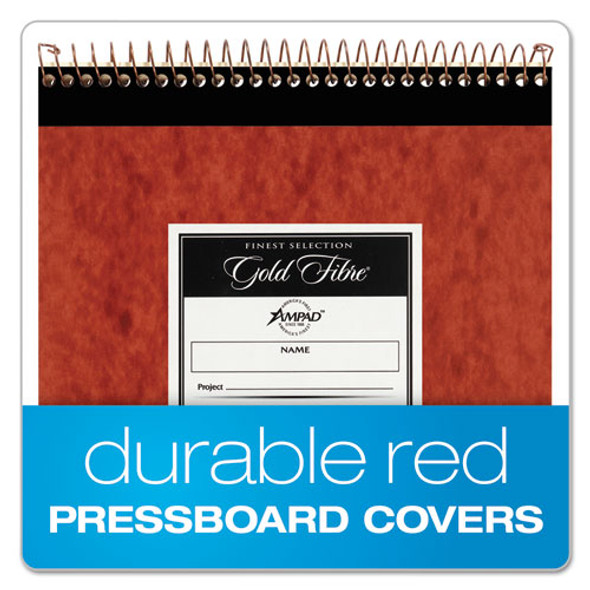 Gold Fibre Retro Wirebound Writing Pads, Wide/Legal and Quadrille Rule, Red Cover, 70 White 8.5 x 11.75 Sheets Gold Fibre Retro Wirebound Writing Pads, Wide/Legal and Quadrille Rule, Red Cover, 70 White 8.5 x 11.75 Sheets