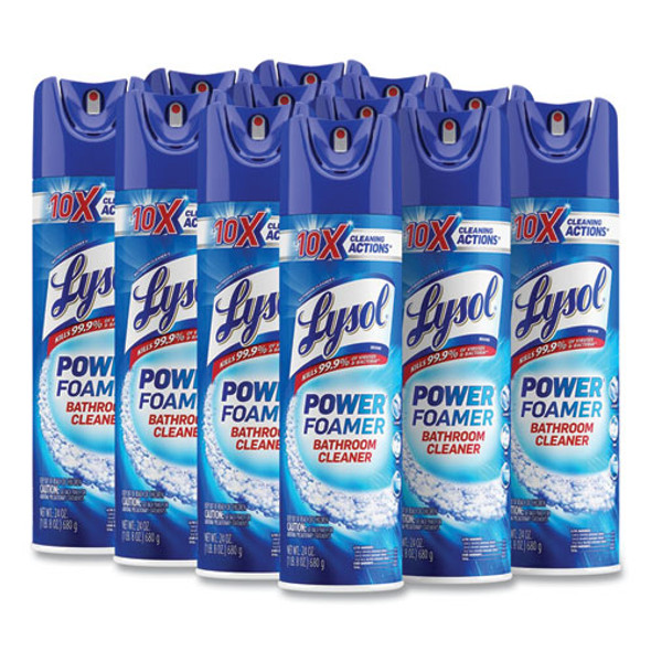 Power Foam Bathroom Cleaner, 24 oz Aerosol Spray, 12/Carton Power Foam Bathroom Cleaner, 24 oz Aerosol Spray, 12/Carton
