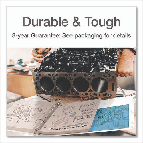 XtraLife ClearVue Non-Stick Slant-D Ring Binder, 3 Rings, 1.5" Capacity, 11 x 8.5, White