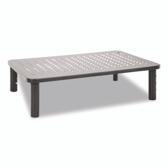 Adjustable Desktop Monitor Riser, For Up to 32" Monitors, 14.57" x 9.25" x 5.51", Black, Supports 44 lb