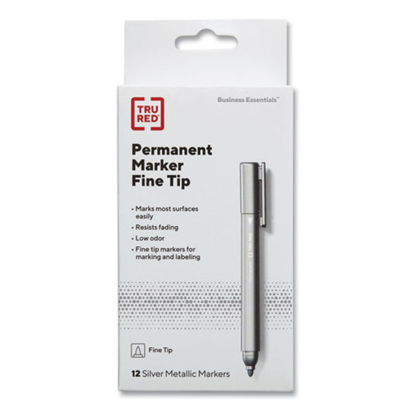 Permanent Marker, Pen-Style, Extra-Fine Needle Tip, Black, 36/Pack