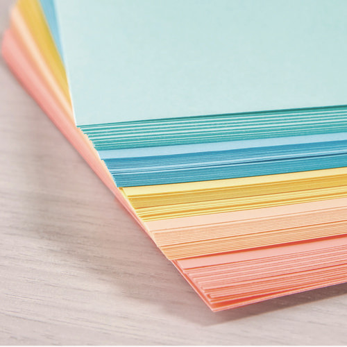 Color Cardstock -"Punchy Pastels" Assortment, 65 lb Cover Weight, 8.5 x 11, Assorted, 100/Pack