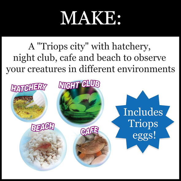 Under Water City Triopolis - Science Kit for Ages 8+ - Hatch Triassic Dinosaur Living Fossils - Eggs and Tank Included