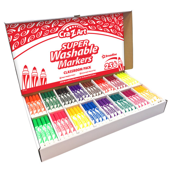 Washable Broad Line Markers Classroom Pack, 256 Count Washable Broad Line Markers Classroom Pack, 256 Count