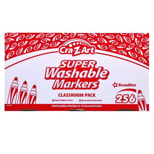 Washable Broad Line Markers Classroom Pack, 256 Count