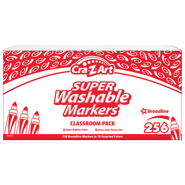 Washable Broad Line Markers Classroom Pack, 256 Count Washable Broad Line Markers Classroom Pack, 256 Count