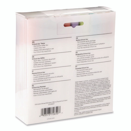 Joy Porous Point Pen, Stick, Fine 0.4 mm, Assorted Ink Colors, White Barrel, 30/Set