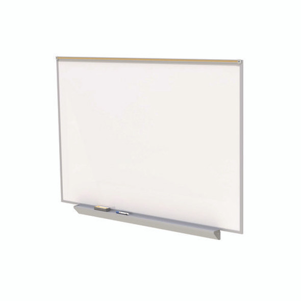 Proma Projection Magnetic Porcelain Whiteboard, 87.91" x 48.5", White Surface, Satin Aluminum Frame