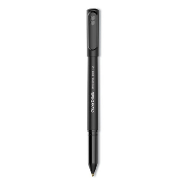 Write Bros. Ballpoint Pen, Stick, Bold 1.2 mm, Black Ink, Black Barrel, Dozen Write Bros. Ballpoint Pen, Stick, Bold 1.2 mm, Black Ink, Black Barrel, Dozen