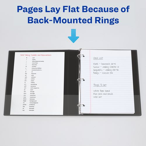 Framed View Heavy-Duty Binders, 3 Rings, 1" Capacity, 11 x 8.5, Black, 12/Carton