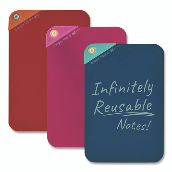 VersaNotes Reusable Notes, 4 x 6, Assorted Colors, 3/Pack
