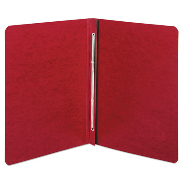 Presstex Report Cover with Tyvek Reinforced Hinge, Two-Piece Prong Fastener, 3" Capacity, 8.5 x 11, Executive Red