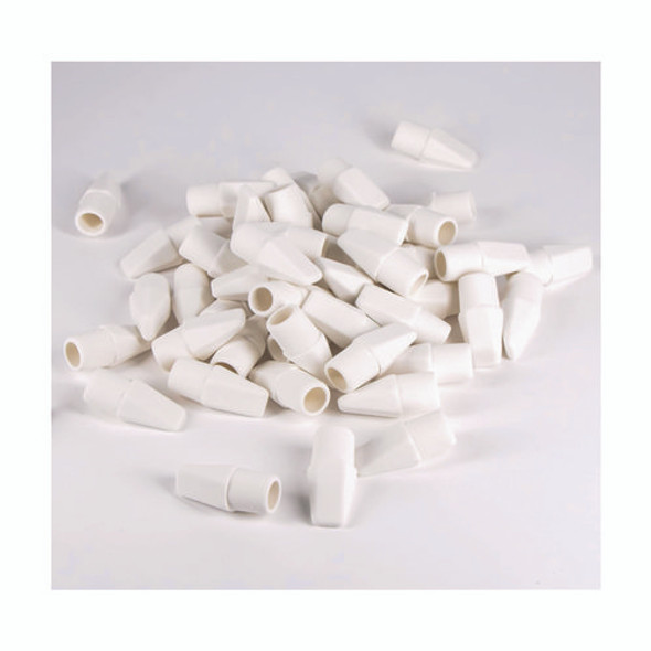 Hi-Polymer Eraser Assortment, (4) Pencil Caps/(1) Large Block/(1) Small Block, White, 6/Pack