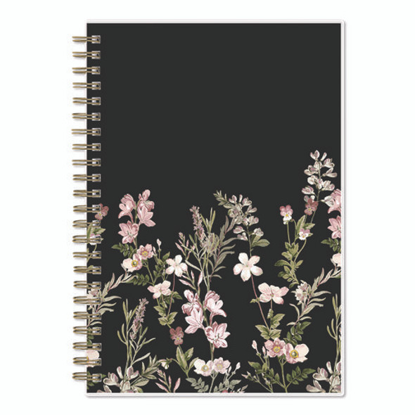 Nevaeh Weekly/Monthly Planner, Wildflowers Artwork, 8 x 5, Multicolor/Black Cover, 12-Month (Jan to Dec): 2025