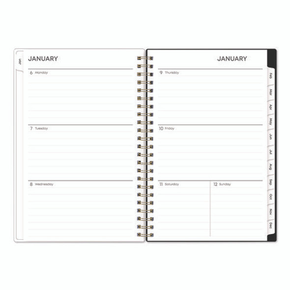 Nevaeh Weekly/Monthly Planner, Wildflowers Artwork, 8 x 5, Multicolor/Black Cover, 12-Month (Jan to Dec): 2025