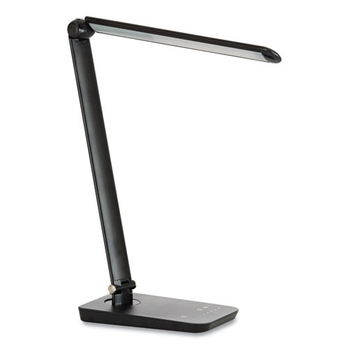 Vamp LED Wireless Charging Lamp, Multi-pivot Neck, 16.75" High, Black