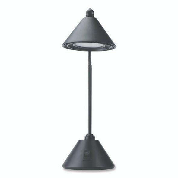 LED Task Lamp, 5.38w x 9.88d x 17h, Black