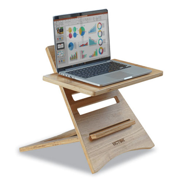 DC150A High Rise Acacia Wood Laptop Riser, 17x11.8x7.63 to 14.75, Brown Woodgrain, Supports 20 lbs