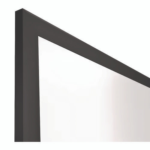 Magnetic Steel Dry Erase Board, 36" x 60", White Surface, Black Aluminum Frame