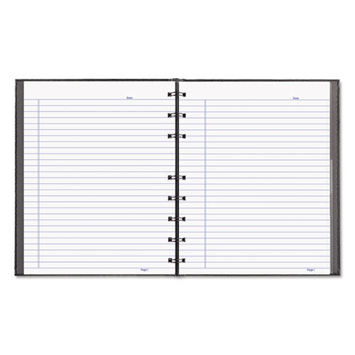 NotePro Notebook, 1-Subject, Narrow Rule, Black Cover, (75) 9.25 x 7.25 Sheets