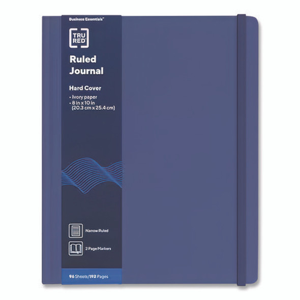 Hardcover Business Journal, 1-Subject, Narrow Rule, Blue Cover, (96) 10 x 8 Sheets