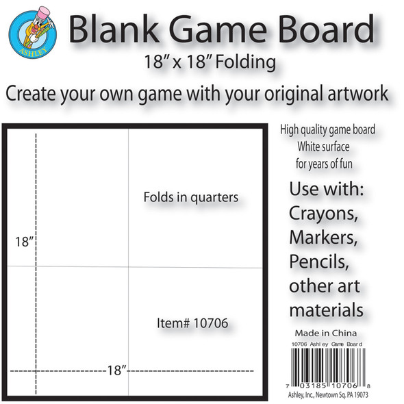 Folding Blank Game Board, 18" x 18", Pack of 3 Folding Blank Game Board, 18" x 18", Pack of 3