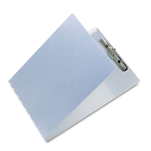Aluminum Clipboard with Writing Plate, 0.5" Clip Capacity, Holds 8.5 x 11 Sheets, Silver