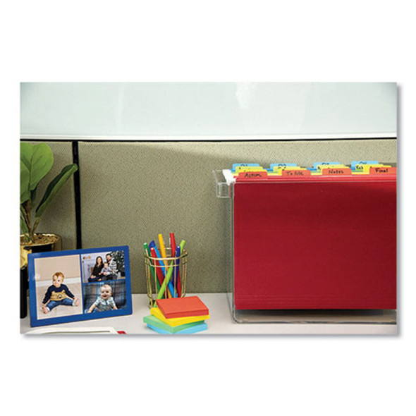 Solid Color Tabs, 1/3-Cut, Assorted Colors, 3" Wide, 24/Pack