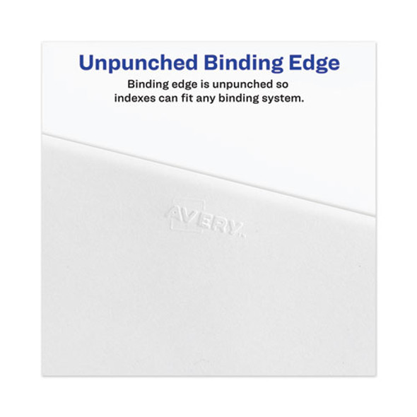 Avery-Style Preprinted Legal Side Tab Divider, 26-Tab, Exhibit D, 11 x 8.5, White, 25/Pack, (1374)