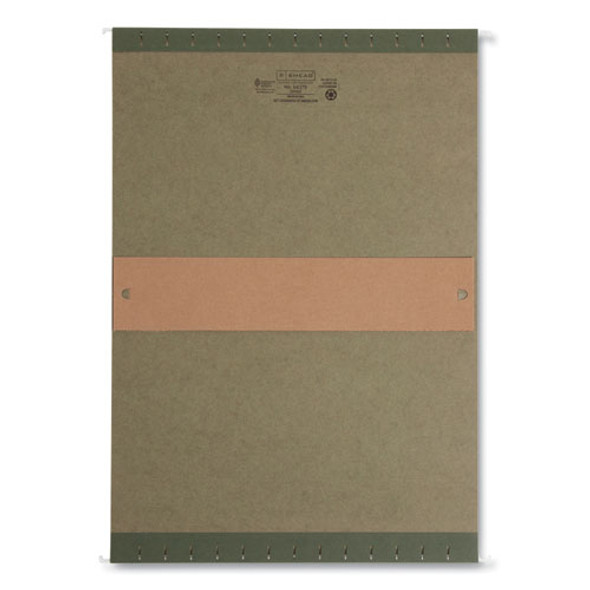 Box Bottom Hanging File Folders, 3" Capacity, Legal Size, Standard Green, 25/Box