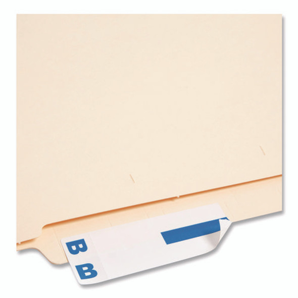 AlphaZ Color-Coded First Letter Combo Alpha Labels, B/O, 1.16 x 3.63, Dark Blue/White, 5/Sheet, 20 Sheets/Pack